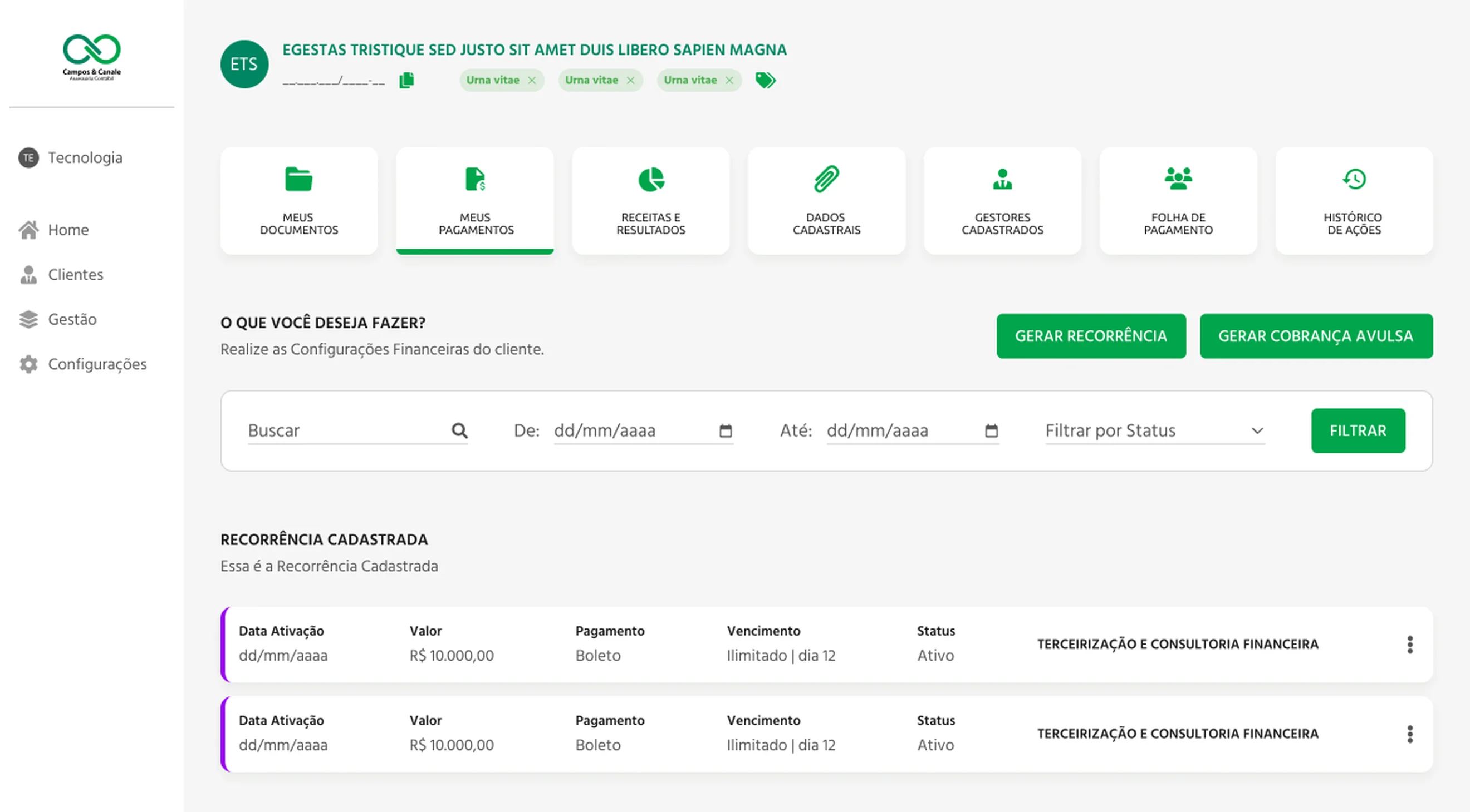 Campos & Canale — Site institucional, landing pages e plataformas digitais