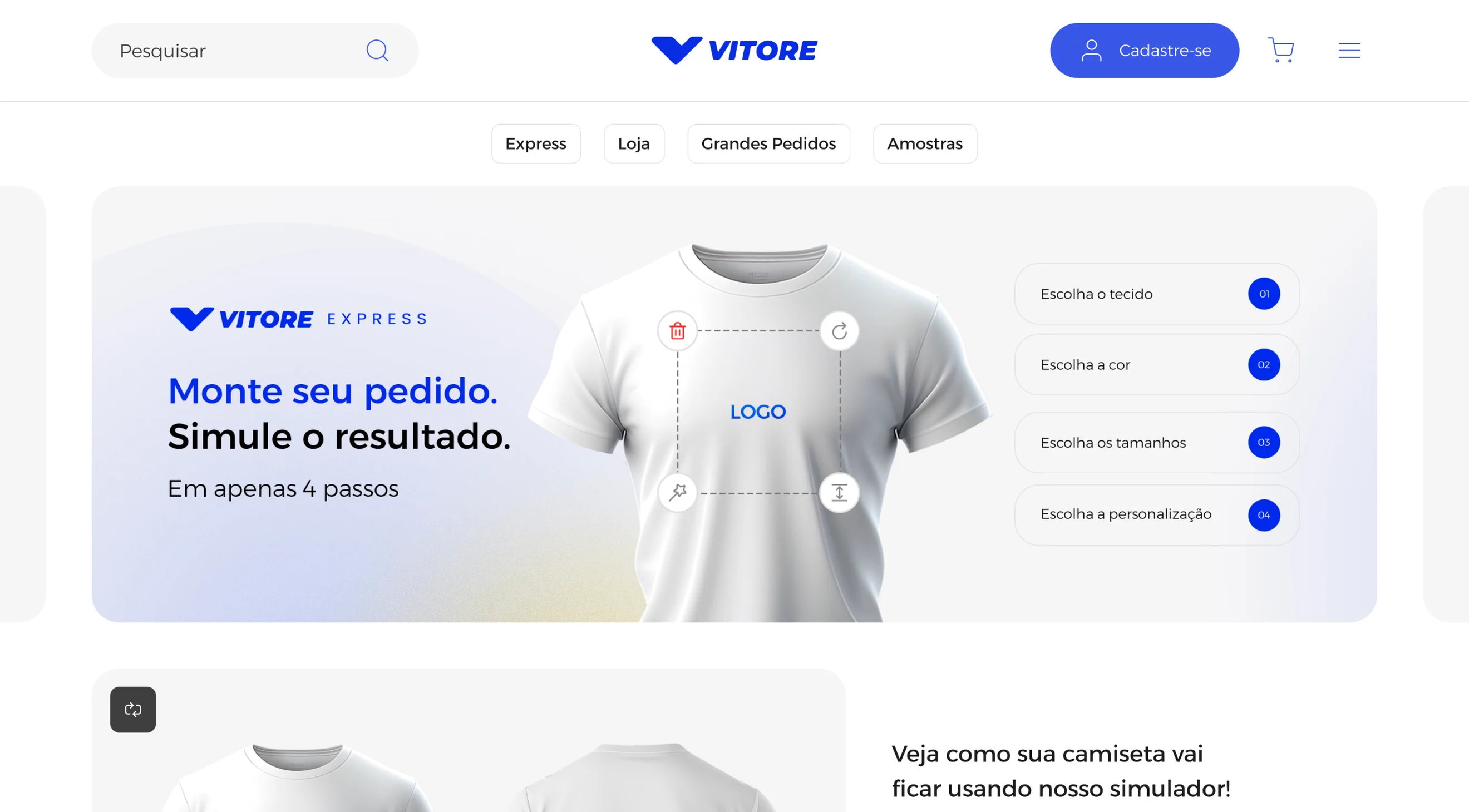Vitore Camisetas — E-commerce